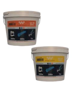 KIT SEAU 500 CLIPS + 200 CALES + 1 PINCE METAL