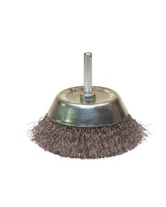 BROSSE CONIQUE TIGE DE 6 FIL 0.30 ACIER LAITONNE ONDULE