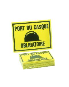 PANNEAU DE SIGNALISATION PORT DU CASQUE OBLIGATOIRE 300X200 R43