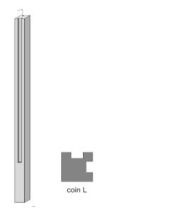 PIQUET DE CLOTURE RAINURE DE COIN RAINURE EN BETON