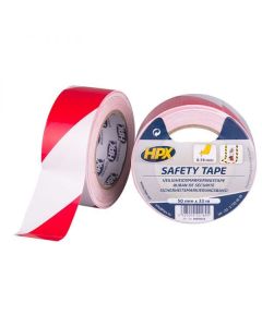 RUBAN DE SECURITE 50MMX33M BLANC/ROUGE
