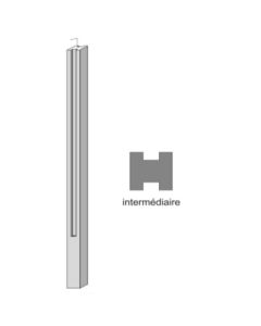 PIQUET DE CLOTURE RAINURE INTERMEDIAIRE RAINRURE 