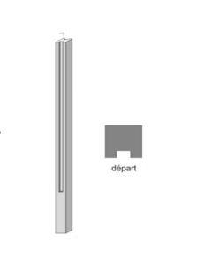 PIQUET DE CLOTURE RAINURE D'ABOUT RAINURE EN BETON