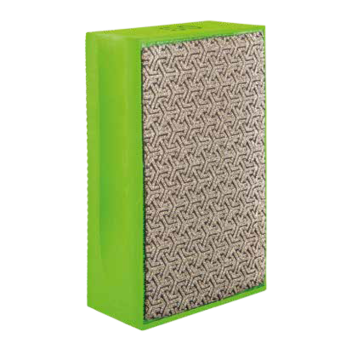 EPONGE DIAMANTEE FLEXIBLE POUR LE POLISSAGE MANUEL AVEC DOS EN MOUSSE VERT  G50