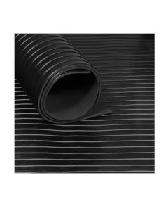 CAOUTCHOUC STRIE LARGE NOIR 1.20M 6MM