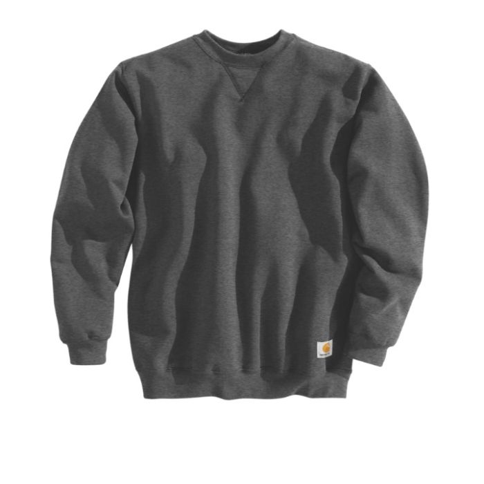 PULL MIDWEIGHT COL ROND GRIS FONCE CARHARTT