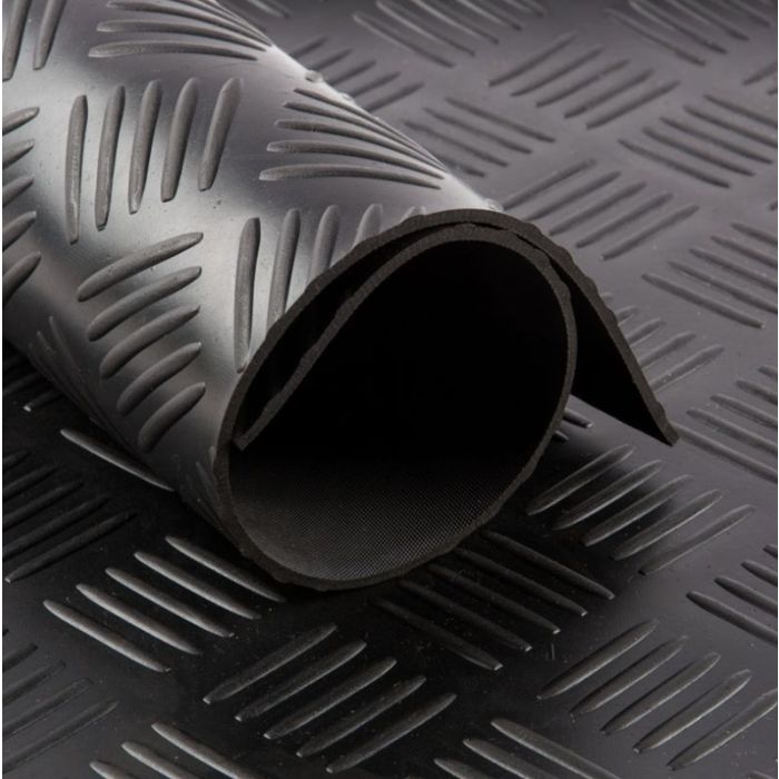 CAOUTCHOUC CHECKER NOIR 1.20M 3MM