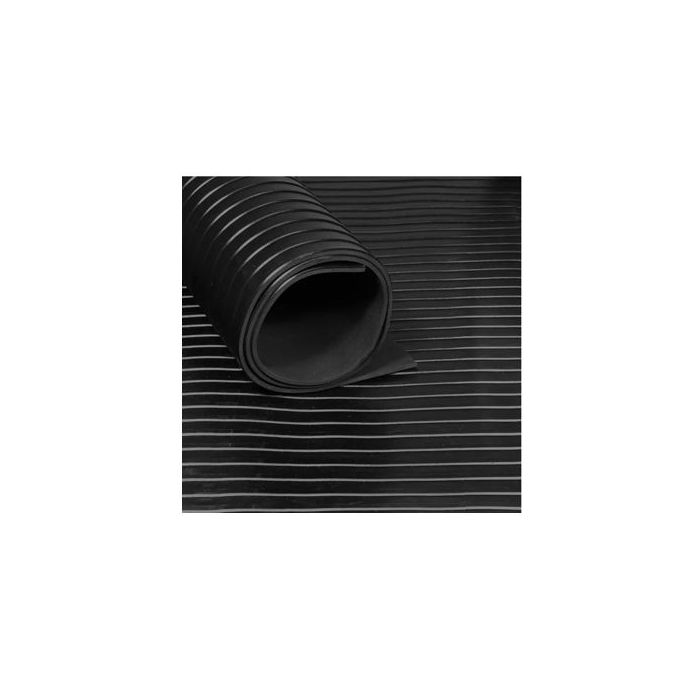 CAOUTCHOUC STRIE LARGE NOIR 1.20M 6MM