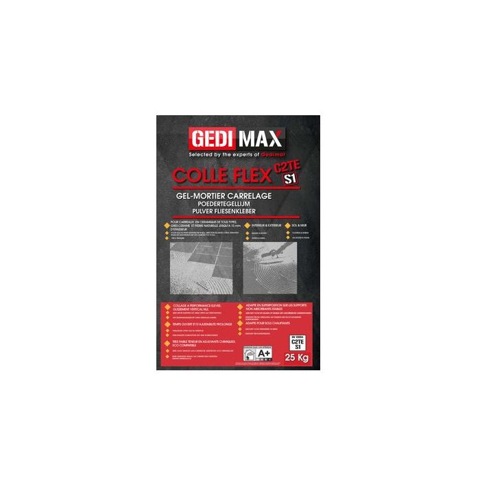 MORTIER-COLLE CARRELAGE FLEX GEDIMAX C2TE S1 25KG