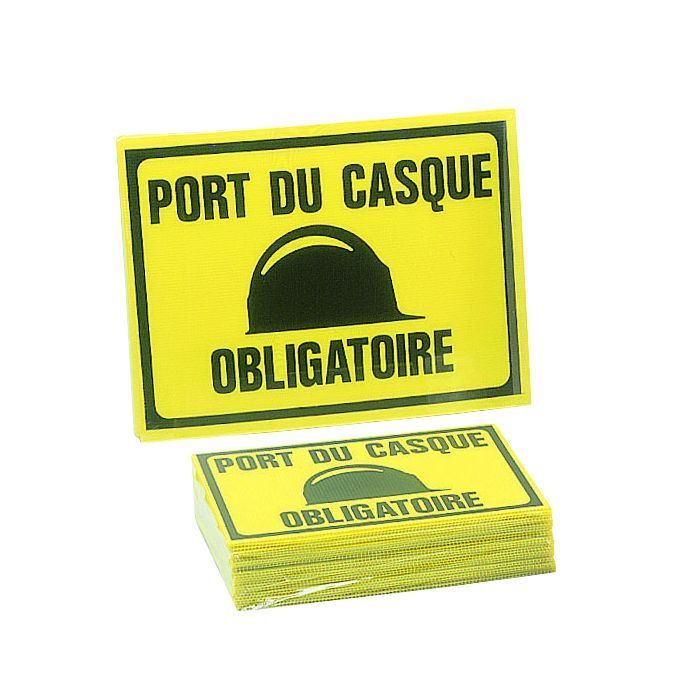 PANNEAU DE SIGNALISATION PORT DU CASQUE OBLIGATOIRE 300X200 R43
