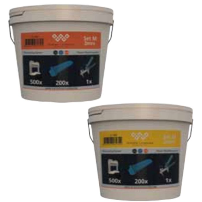 KIT SEAU 500 CLIPS + 200 CALES + 1 PINCE METAL