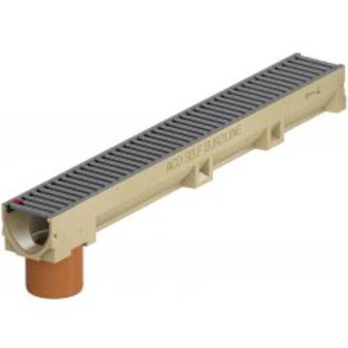 CANIVEAU ACO EUROLINE 100 AC SORTIE GRILLE ANTHRACITE