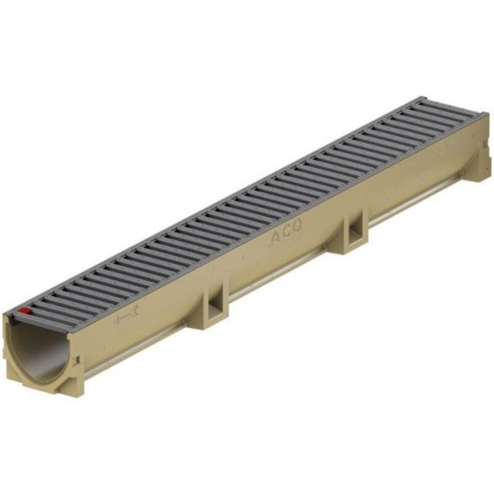 CANIVEAU ACO EUROLINE 100 GRILLE ANTHRACITE 