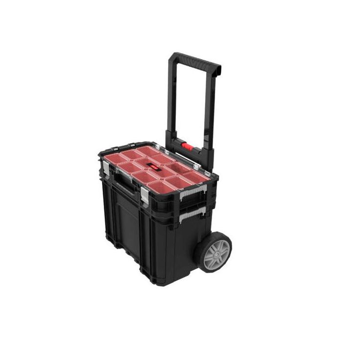 CONNECT COFFRE-ORGANIZER SUR ROULEAUX NOIR 56.5X37XH55CM