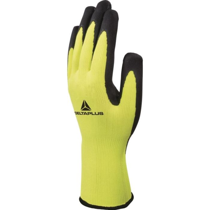 GANTS FLUO LATEX NOIR/JAUNE OU ORANGE (VV733) 
