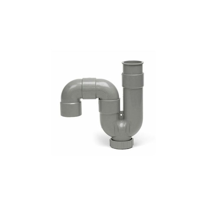 SIPHON UNIVERSEL SANITAIRE PVC GRIS