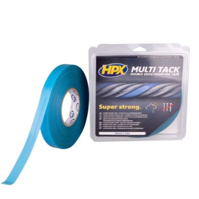 RUBAN DOUBLE FACE MULTI-TACK SEMI-TRANSPARENT 19MMX25M + SERVIETTE