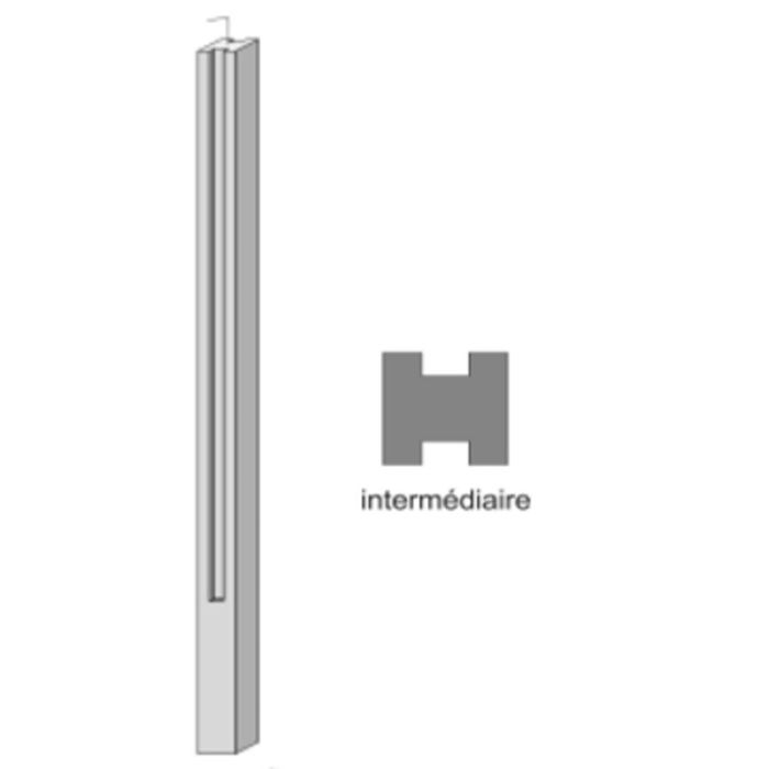 PIQUET DE CLOTURE RAINURE INTERMEDIAIRE RAINRURE 