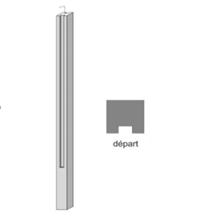 PIQUET DE CLOTURE RAINURE D'ABOUT RAINURE EN BETON