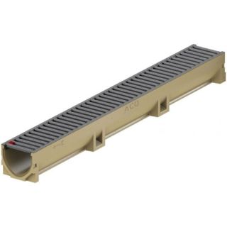 CANIVEAU ACO EUROLINE 100 GRILLE ANTHRACITE 