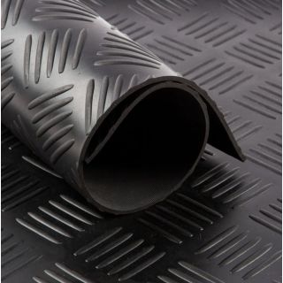 CAOUTCHOUC CHECKER NOIR 1.20M 3MM