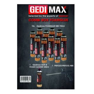 COLLE DE MONTAGE GEDIMAX FOAMGLUE COMBIBOX (1PIST+1NETTOYANT+10CART