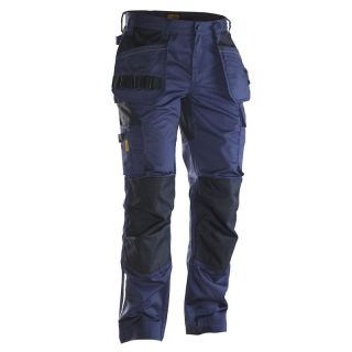 PANTALON JOBMAN STRETCH MARINE/NOIR 