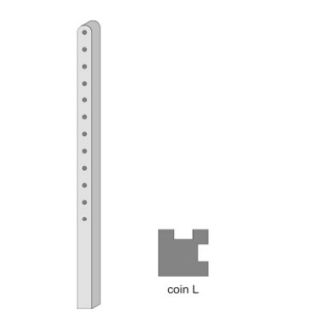 PIQUET COIN A FILS DE CLOTURE BETON 250/12/12 7 TROUS