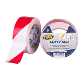 RUBAN DE SECURITE 50MMX33M BLANC/ROUGE