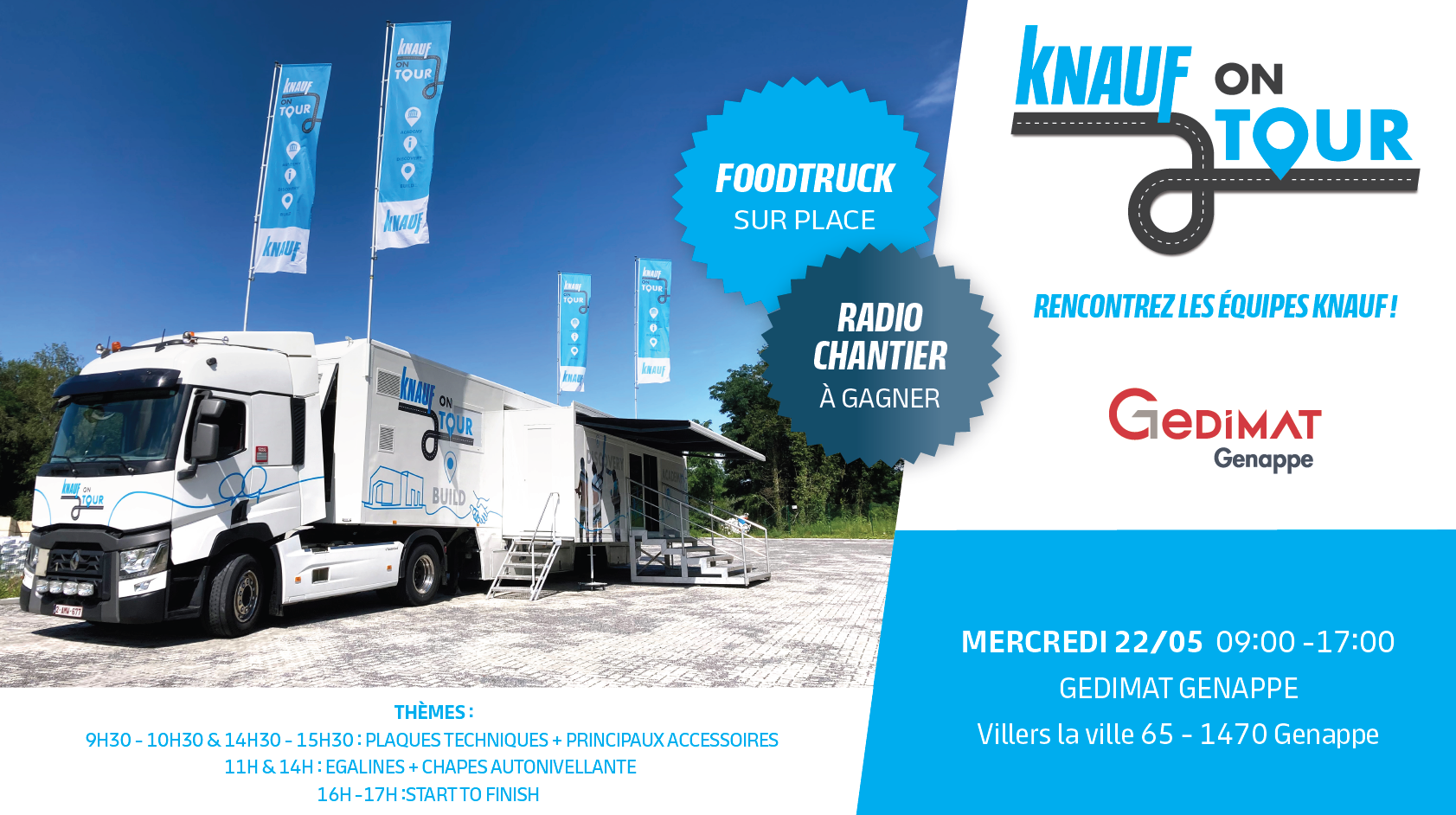 Formations gratuites : Embarquement immédiat pour le Knauf On Tour (22/05/24)